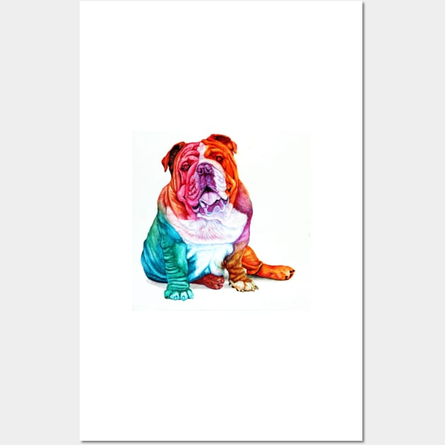 Full Color Bulldog Wall Art by VeriArt